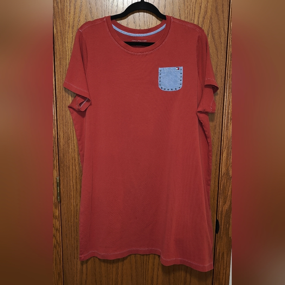 Women's Tommy Hilfiger Deep Red Casual Mini Dress, Size 1X